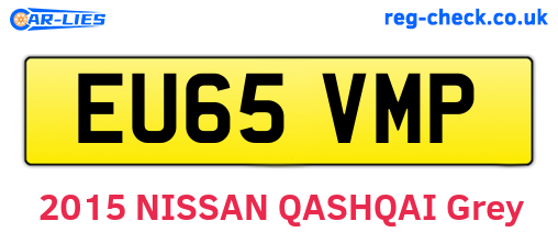 EU65VMP are the vehicle registration plates.