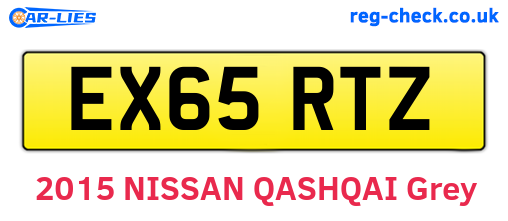 EX65RTZ are the vehicle registration plates.