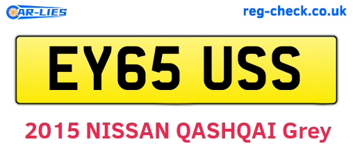 EY65USS are the vehicle registration plates.