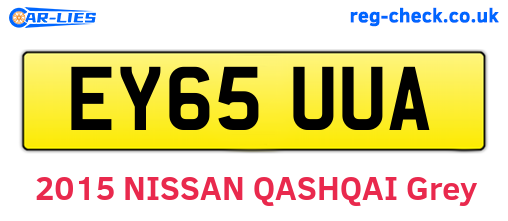 EY65UUA are the vehicle registration plates.