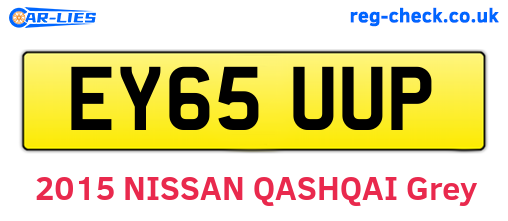 EY65UUP are the vehicle registration plates.