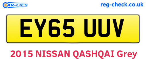 EY65UUV are the vehicle registration plates.