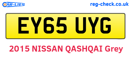 EY65UYG are the vehicle registration plates.