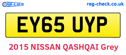 EY65UYP are the vehicle registration plates.