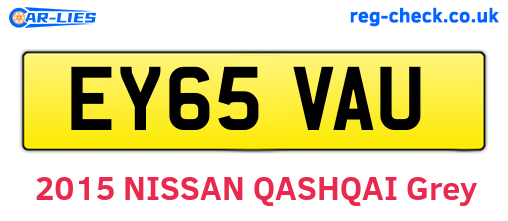EY65VAU are the vehicle registration plates.