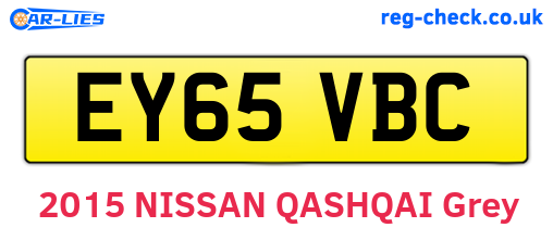 EY65VBC are the vehicle registration plates.