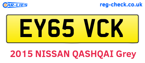 EY65VCK are the vehicle registration plates.