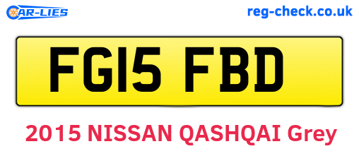 FG15FBD are the vehicle registration plates.