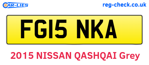 FG15NKA are the vehicle registration plates.