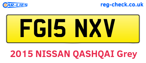 FG15NXV are the vehicle registration plates.