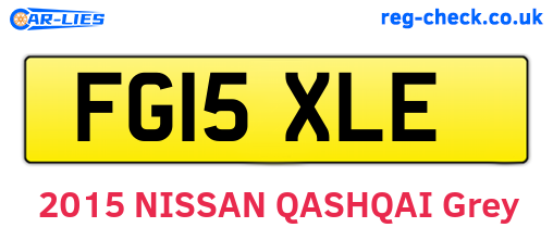 FG15XLE are the vehicle registration plates.