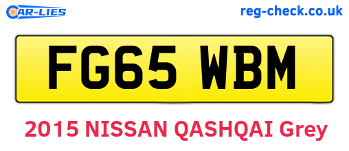 FG65WBM are the vehicle registration plates.