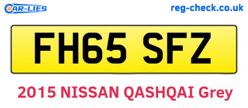 FH65SFZ are the vehicle registration plates.