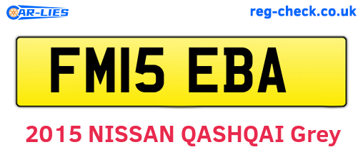 FM15EBA are the vehicle registration plates.