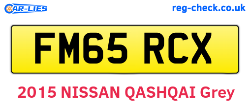 FM65RCX are the vehicle registration plates.