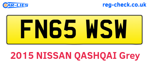 FN65WSW are the vehicle registration plates.