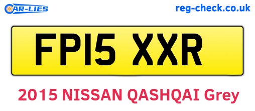 FP15XXR are the vehicle registration plates.