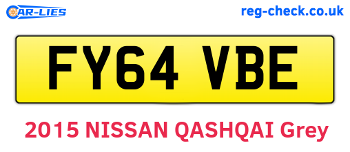 FY64VBE are the vehicle registration plates.