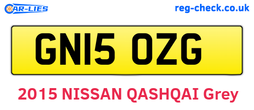 GN15OZG are the vehicle registration plates.
