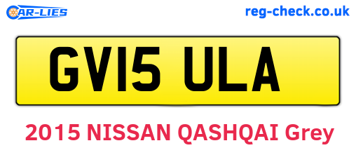 GV15ULA are the vehicle registration plates.