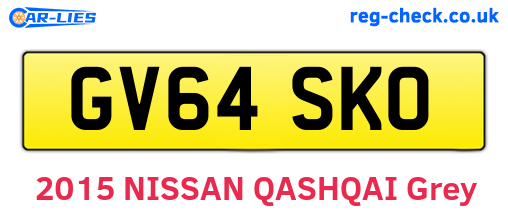 GV64SKO are the vehicle registration plates.