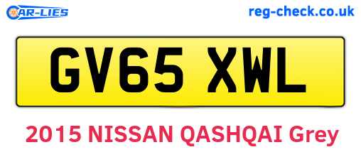 GV65XWL are the vehicle registration plates.