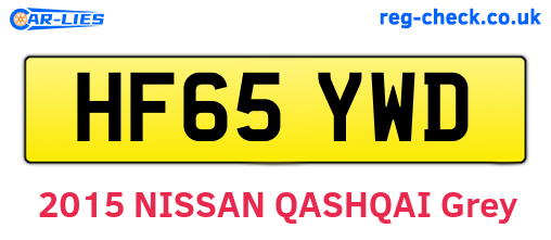 HF65YWD are the vehicle registration plates.