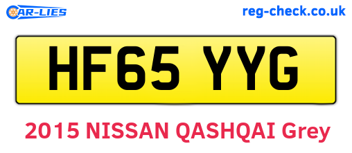 HF65YYG are the vehicle registration plates.