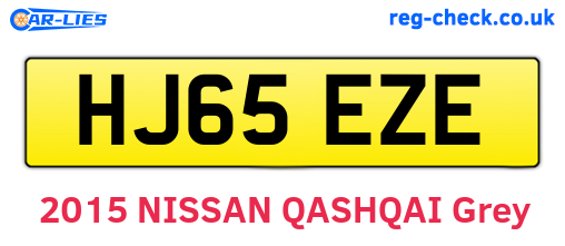 HJ65EZE are the vehicle registration plates.