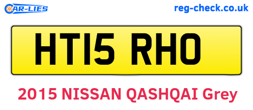 HT15RHO are the vehicle registration plates.