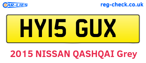 HY15GUX are the vehicle registration plates.