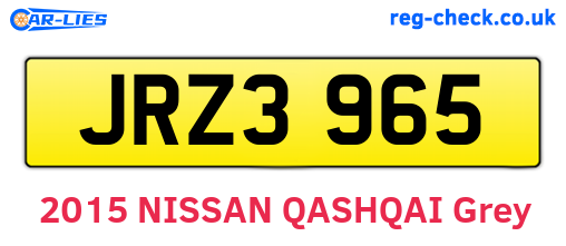 JRZ3965 are the vehicle registration plates.