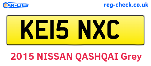 KE15NXC are the vehicle registration plates.