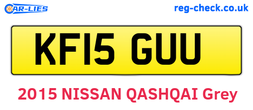 KF15GUU are the vehicle registration plates.
