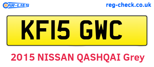 KF15GWC are the vehicle registration plates.