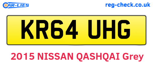 KR64UHG are the vehicle registration plates.