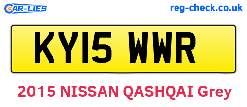 KY15WWR are the vehicle registration plates.