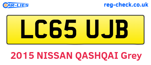LC65UJB are the vehicle registration plates.