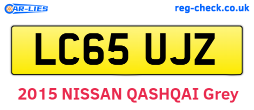 LC65UJZ are the vehicle registration plates.