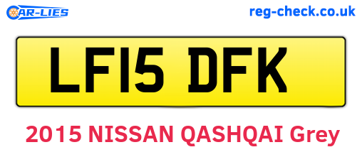 LF15DFK are the vehicle registration plates.