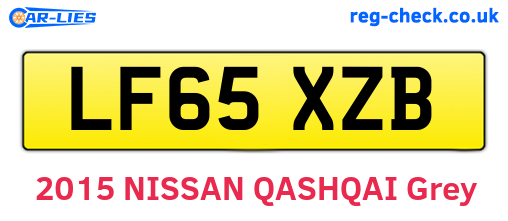 LF65XZB are the vehicle registration plates.
