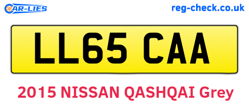 LL65CAA are the vehicle registration plates.