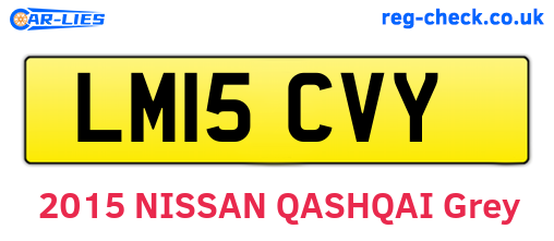 LM15CVY are the vehicle registration plates.
