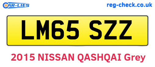 LM65SZZ are the vehicle registration plates.