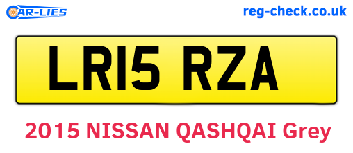 LR15RZA are the vehicle registration plates.