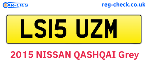 LS15UZM are the vehicle registration plates.