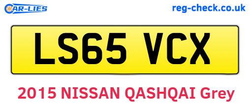 LS65VCX are the vehicle registration plates.