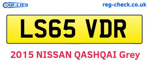 LS65VDR are the vehicle registration plates.