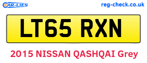 LT65RXN are the vehicle registration plates.