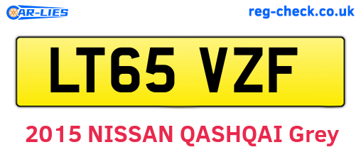 LT65VZF are the vehicle registration plates.